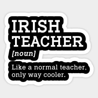 Irish Teacher Back To School Gift Sticker